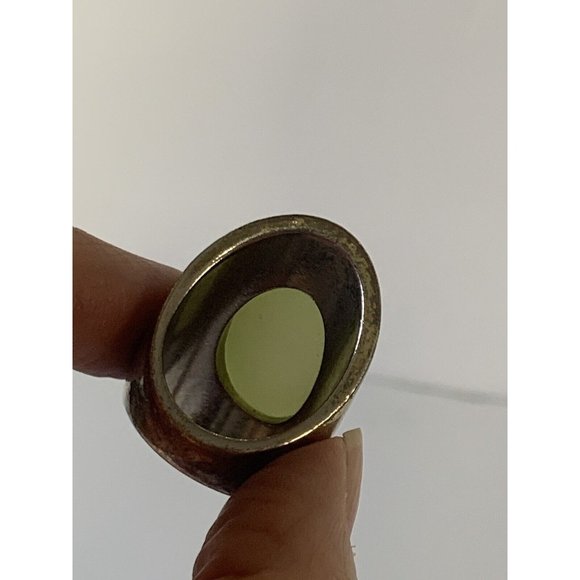 Vintage Green Chalcedony statement Ring - Picture 13 of 14
